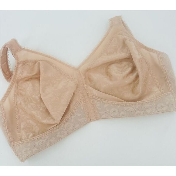 Playtex 18 Hour Ultimate Shoulder Comfort Wire Free Bra 4693 Size 44D Beige NWOT - Picture 1 of 8
